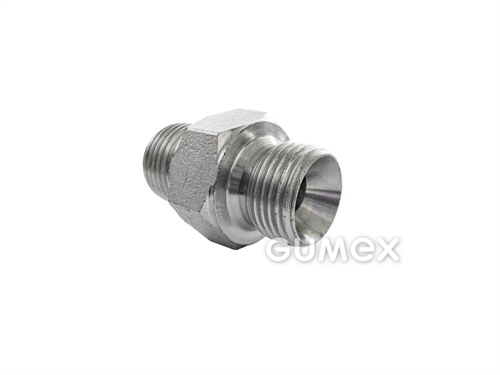 Hydraulische Hochdruckverschraubung, Außengewinde BSPP 1/8" - Außengewinde BSPP 1/8", Stahl, 